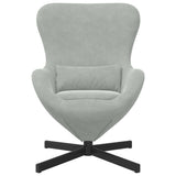Fauteuil œuf Gris clair 63 x 73 x 90 cm Velours