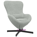 Fauteuil œuf Gris clair 63 x 73 x 90 cm Velours