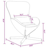 Fauteuil œuf Gris clair 63 x 73 x 90 cm Velours