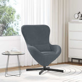 Fauteuil œuf Gris foncé 63 x 73 x 90 cm Velours