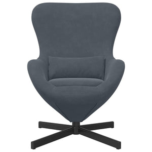 Fauteuil œuf Gris foncé 63 x 73 x 90 cm Velours