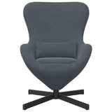 Fauteuil œuf Gris foncé 63 x 73 x 90 cm Velours