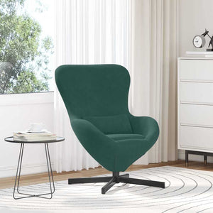 Fauteuil œuf Vert foncé 63 x 73 x 90 cm Velours