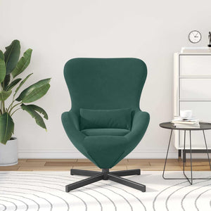 Fauteuil œuf Vert foncé 63 x 73 x 90 cm Velours