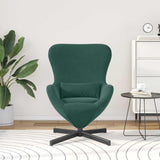 Fauteuil œuf Vert foncé 63 x 73 x 90 cm Velours