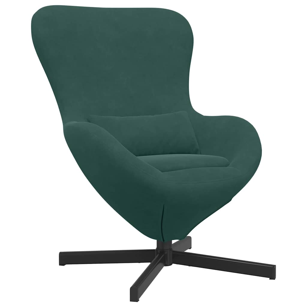 Fauteuil œuf Vert foncé 63 x 73 x 90 cm Velours
