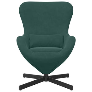 Fauteuil œuf Vert foncé 63 x 73 x 90 cm Velours