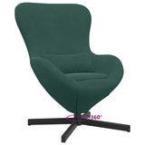 Fauteuil œuf Vert foncé 63 x 73 x 90 cm Velours