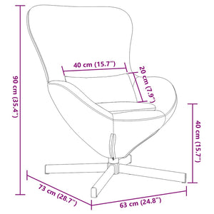 Fauteuil œuf Vert foncé 63 x 73 x 90 cm Velours