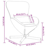 Fauteuil œuf Vert foncé 63 x 73 x 90 cm Velours