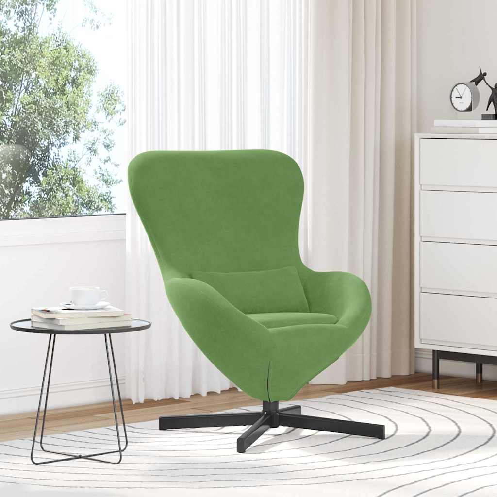Fauteuil œuf Vert clair 63 x 73 x 90 cm Velours