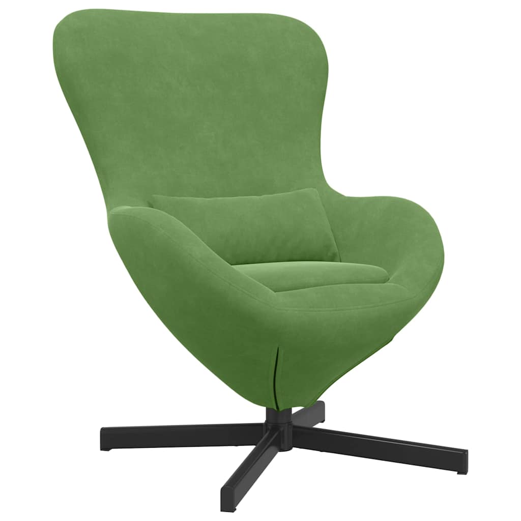 Fauteuil œuf Vert clair 63 x 73 x 90 cm Velours