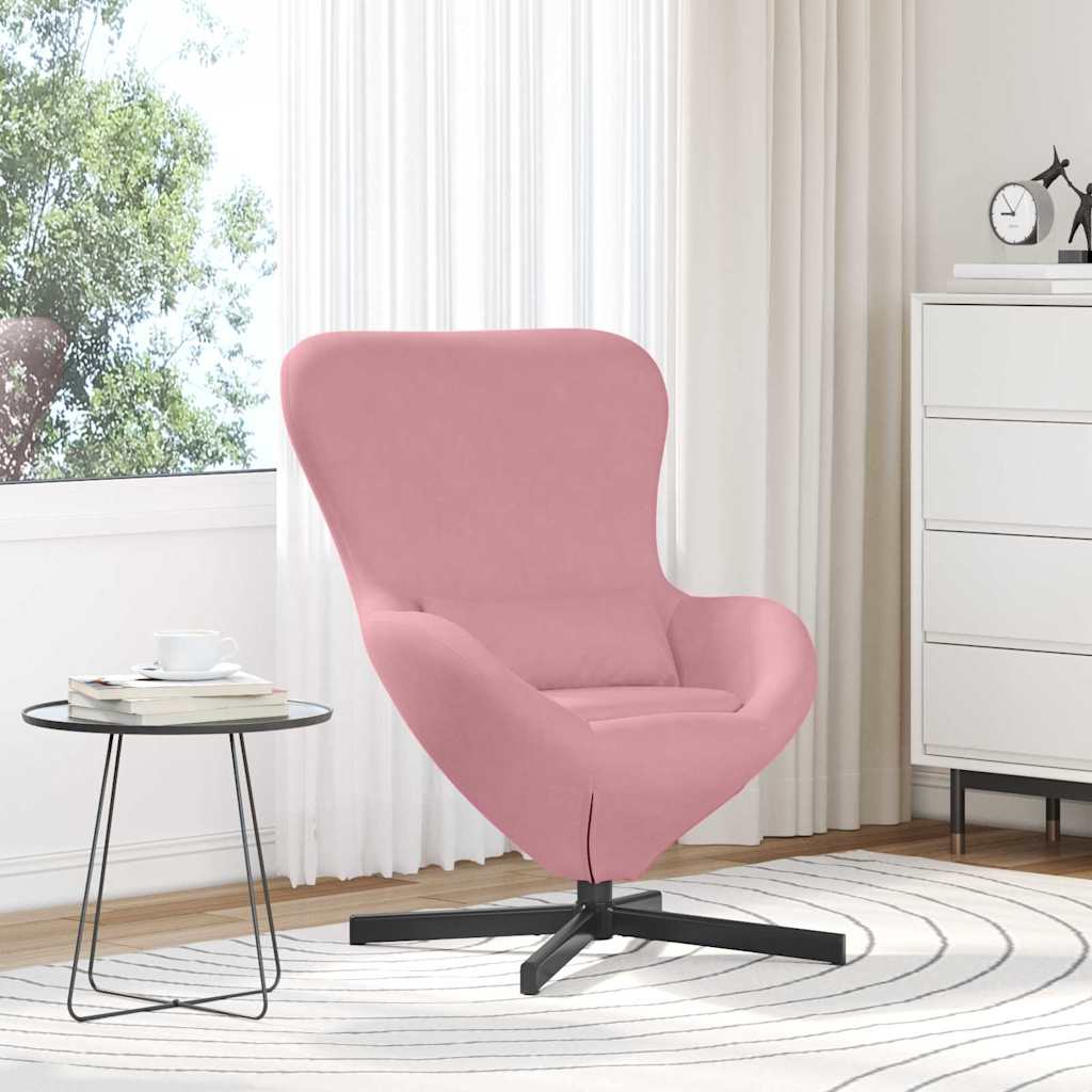 Fauteuil œuf Rose 63 x 73 x 90 cm Velours