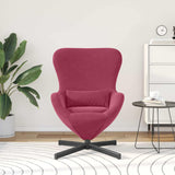 Fauteuil œuf Rouge bordeaux 63 x 73 x 90 cm Velours
