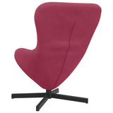 Fauteuil œuf Rouge bordeaux 63 x 73 x 90 cm Velours