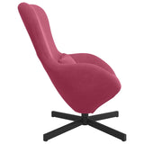 Fauteuil œuf Rouge bordeaux 63 x 73 x 90 cm Velours