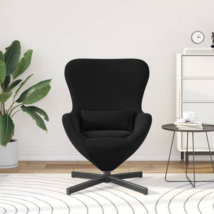 Fauteuil œuf Noir 63 x 73 x 90 cm Velours