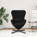 Fauteuil œuf Noir 63 x 73 x 90 cm Velours