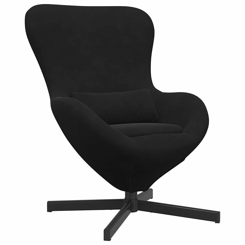 Fauteuil œuf Noir 63 x 73 x 90 cm Velours