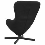 Fauteuil œuf Noir 63 x 73 x 90 cm Velours