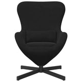 Fauteuil œuf Noir 63 x 73 x 90 cm Velours