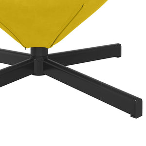 Fauteuil œuf Jaune 63 x 73 x 90 cm Velours