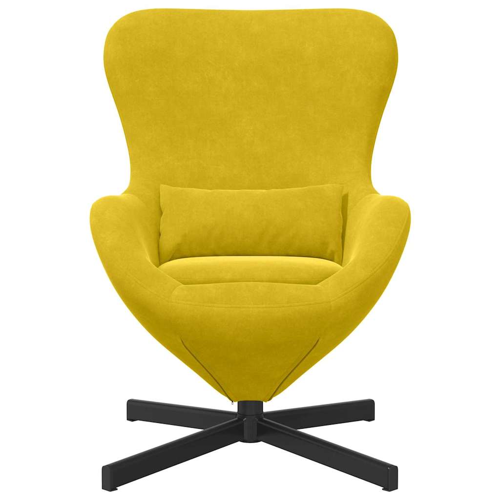 Fauteuil œuf Jaune 63 x 73 x 90 cm Velours