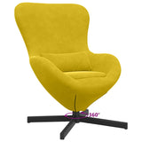 Fauteuil œuf Jaune 63 x 73 x 90 cm Velours