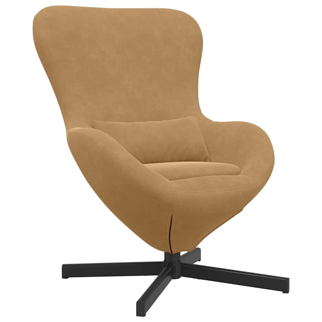 Fauteuil œuf Marron 63 x 73 x 90 cm Velours