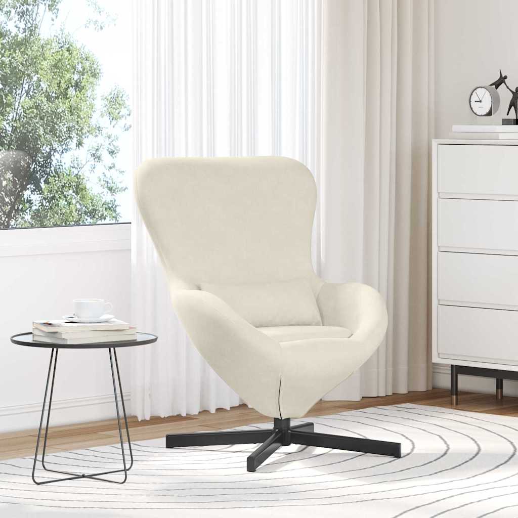 Fauteuil œuf Crème 63 x 73 x 90 cm Velours