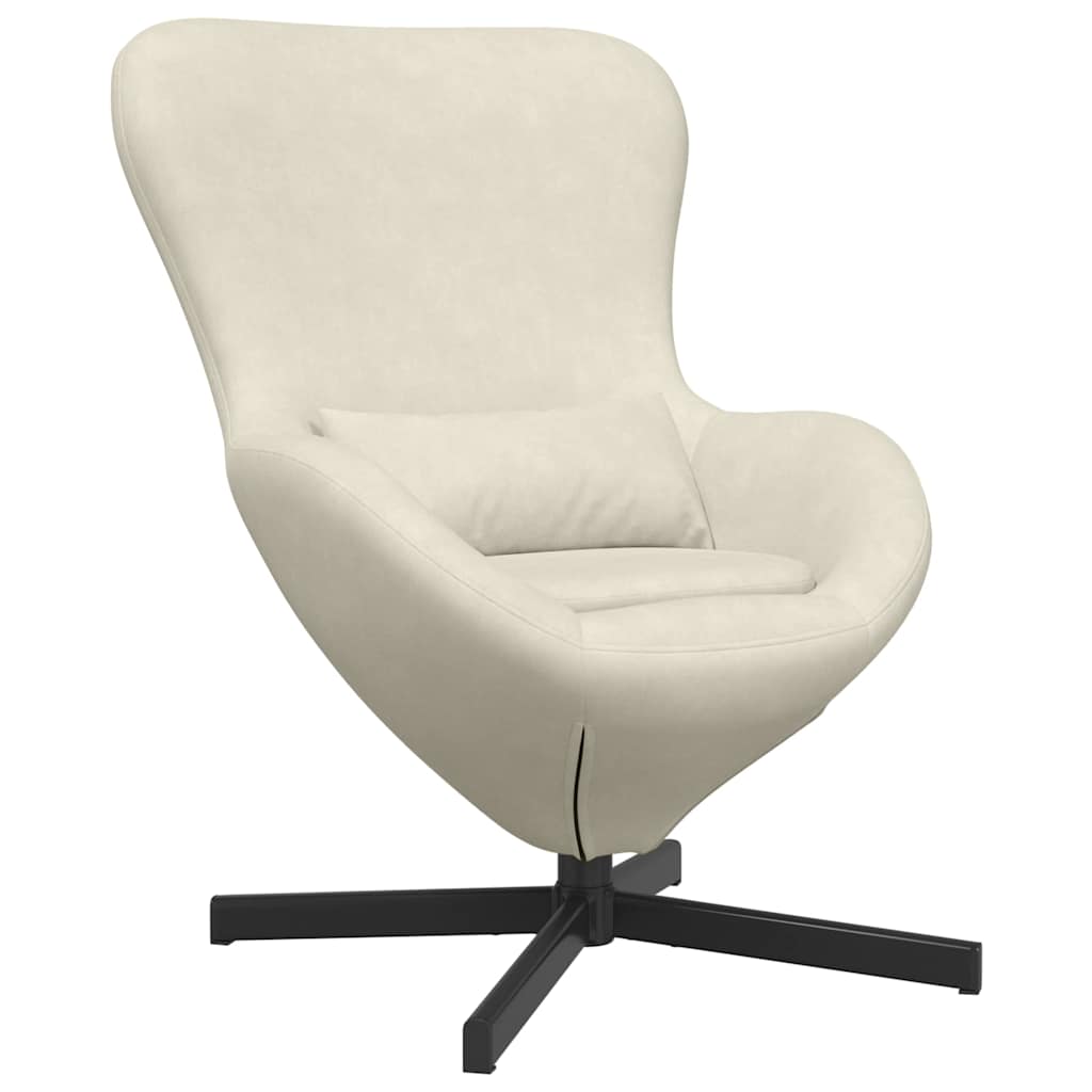 Fauteuil œuf Crème 63 x 73 x 90 cm Velours
