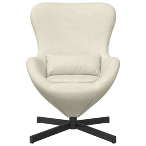 Fauteuil œuf Crème 63 x 73 x 90 cm Velours