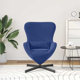 Fauteuil œuf Bleu police 63 x 73 x 90 cm Velours