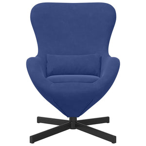 Fauteuil œuf Bleu police 63 x 73 x 90 cm Velours