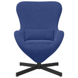 Fauteuil œuf Bleu police 63 x 73 x 90 cm Velours