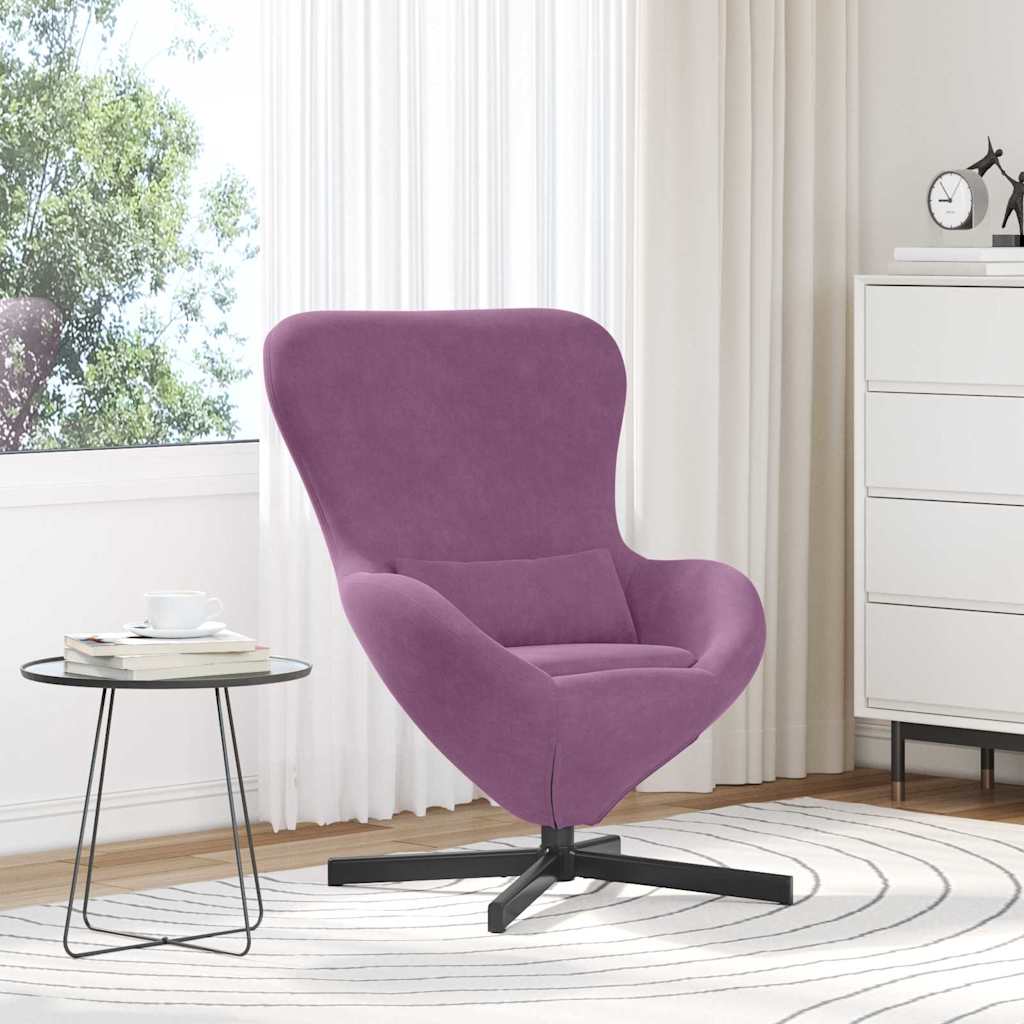 Fauteuil œuf Violet 63 x 73 x 90 cm Velours
