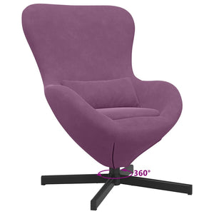 Fauteuil œuf Violet 63 x 73 x 90 cm Velours
