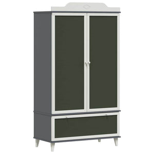 Armoire Tableau Noir avec porte Gris et blanc Bois d'ingénierie