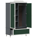 Armoire Tableau Noir avec porte Gris et blanc Bois d'ingénierie