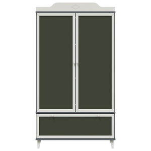 Armoire Tableau Noir avec porte Gris et blanc Bois d'ingénierie