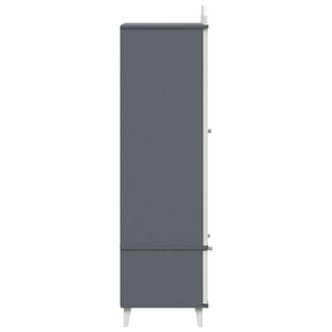 Armoire Tableau Noir avec porte Gris et blanc Bois d'ingénierie