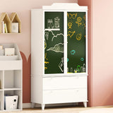 Armoire Tableau Noir avec tiroir Blanc Bois d'ingénierie