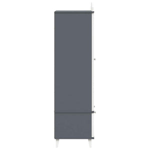 Armoire Tableau Noir avec porte Gris et blanc Bois d'ingénierie