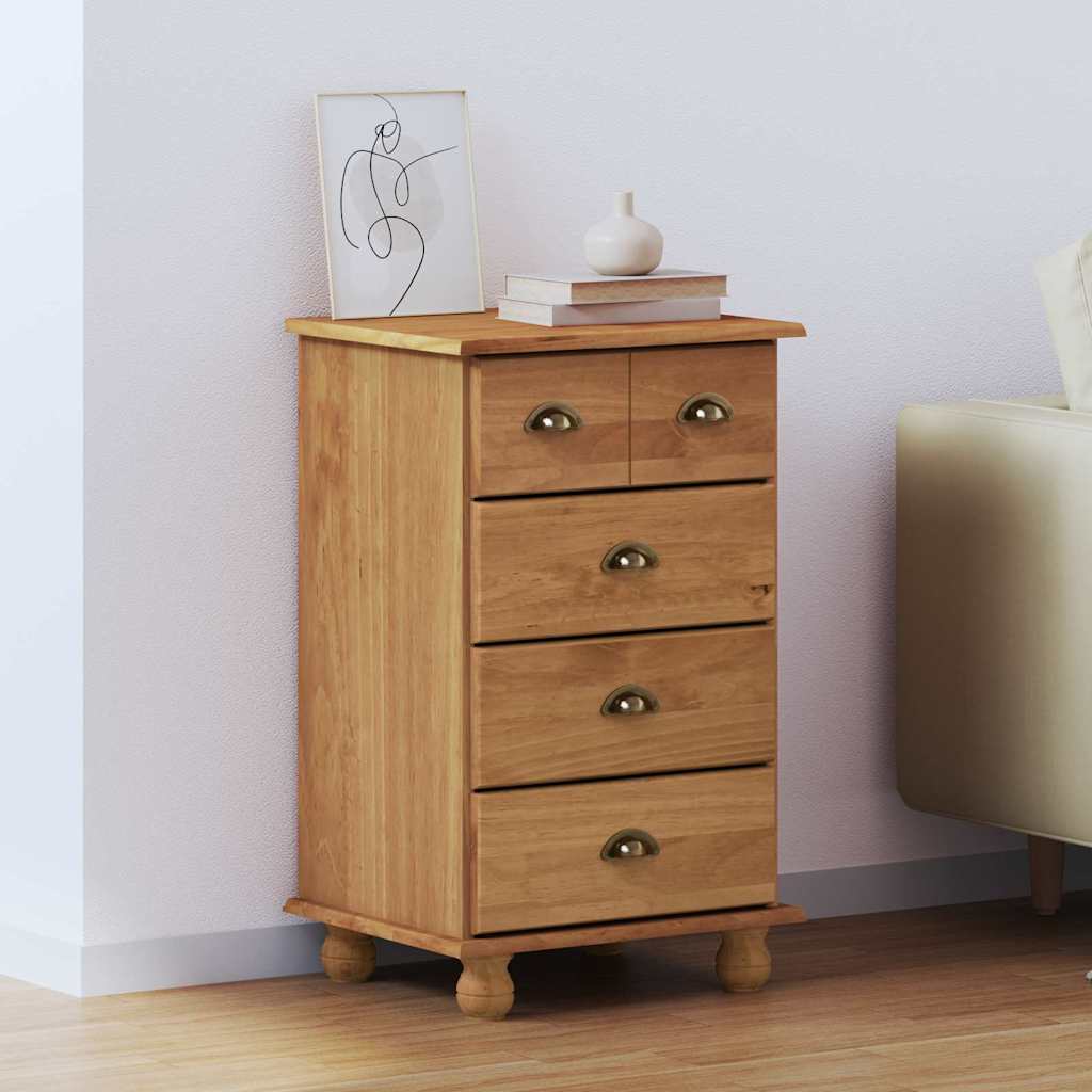Commode ASKIM Marron 45.8 x 40 x 79 cm Bois de pin massif