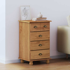 Commode ASKIM Marron 45.8 x 40 x 79 cm Bois de pin massif