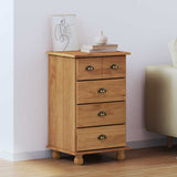 Commode ASKIM Marron 45.8 x 40 x 79 cm Bois de pin massif