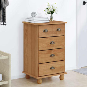 Commode ASKIM Marron 45.8 x 40 x 79 cm Bois de pin massif