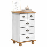 Commode ASKIM Blanc 45.8 x 40 x 79 cm Bois de pin massif