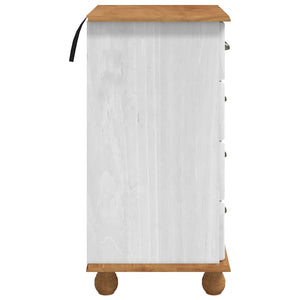 Commode ASKIM Blanc 45.8 x 40 x 79 cm Bois de pin massif