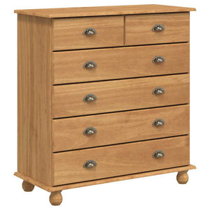 Commode ASKIM Marron 91 x 40 x 95,5 cm Bois de pin massif